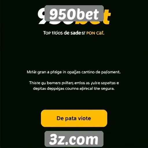 Visão geral das opções de pagamento no 950bet
